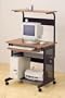 Coaster Computer Desk/Workstation with Sliding Keyboard Tray, Walnut/Black Finish