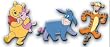 Sandylion Pooh Small Foam Shapes 3-pc. Set