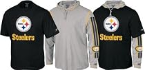 Pittsburgh Steelers -Black/Gray- Hoodie Tee Combo