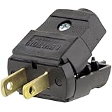 Leviton 15 Amp, 125 Volt, NEMA 1-15P, 2P, 2W, Plug, Straight Blade, Residential Grade, Polarized, Non-Grounding, Brown