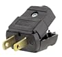 Leviton 101-P 2 Wire Plug, Light Duty, Polarized, Brown