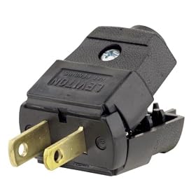 Leviton 101-P 2 Wire Plug, Light Duty, Polarized, Brown
