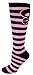 MOXY Socks Skater Skull Knee-High Striped Deadlift Socks