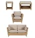 Florence 2 Seater Sofa Armchair Tables Set
