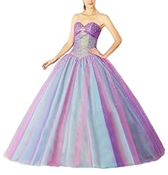 Sweetheart Satin/Tulle Lace-Up Beaded  Evening Dress/Prom Dress/Quinceanera Dress/Wedding Party Dress  With Ruffles