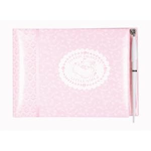 CR Gibson Baby Shower Keepsake and Guest Book, Heaven Sent Girl,