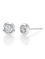 Diamond Earrings in 18K Gold / White - GIA Certified, Round, 0.75 Carat, G Color, SI2 Clarity
