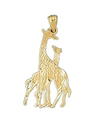 Dazzlers Solid 14k Gold Giraffes Charm Pendant Available in three colors from jewelsberry (weights: 1.5 grams only)