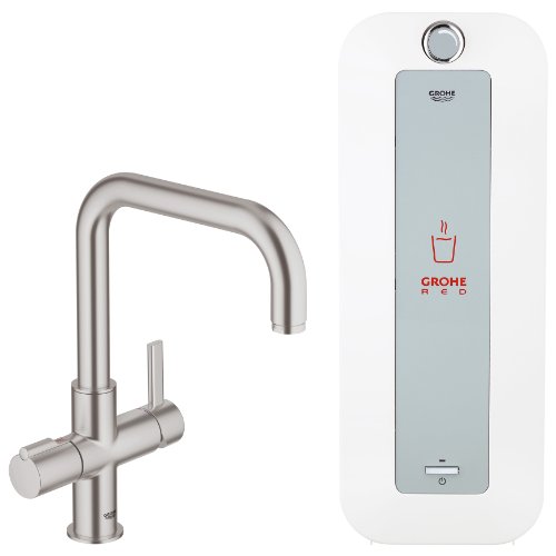 Grohe 30156DC0 Kochendes Wasser sofort Red Duo Armatur und Kombi-Boiler 8 L, supersteel