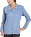 Dickies Women's Long Sleeve Stretch Poplin Classic Shirt, Light Blue, Small