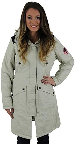 Canadian Outdoors Women's Parka Coat with Faux Fur Hood White Size M