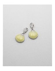 Shell Colored Enamel Charm In 92.5 Sterling Silver