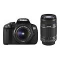 Canon EOS 650D + EF-S 18-55 IS II + EF-S 55-250 IS II - C�mara digital (18 MP, SLR Kit, CMOS, Canon EF, Canon EF-S, TTL, Servo Auto Focus)
