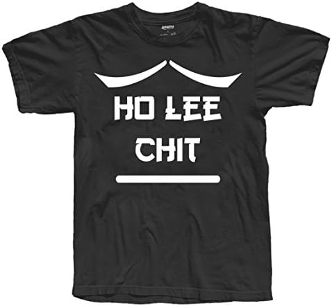 Funny Novelty Ho Lee Chit Graphic T Shirt (X-Large, Black)