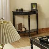French Country Entryway Table with Faux Marble Top