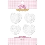 Bella Blvd White Crochet Heart Embellishments