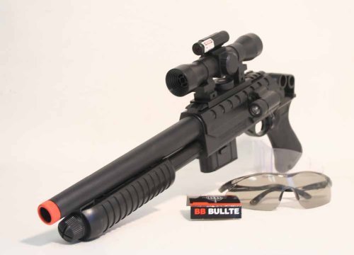 New Airsoft Shotgun Rifle Gun w Scope & Laser Light