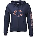 Reebok Chicago Bears Ladies Navy Blue Giant Logo Full Zip Hoody Sweatshirt