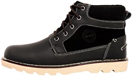 HTARCO Christmas Men's Winter Autumn Fashion Leather Male British Wind Brogue Shoes(7 D(M)US,black)