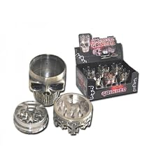 METALL GRINDER - 5.5 x 7.5CM - TOTENKOPF MIT KRONE - HANFM�HLE METALL GROWSHOP GEW�RZM�HLE