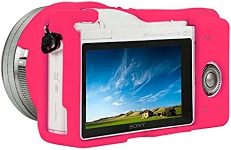 TKHOT Multi-color Camera Bags Cover Silicone Skin Soft Protective Body Rubber Case For Sony Alpha A5100 A5000 16-50mm DSLR Camera Bag (red)