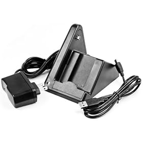DESKTOP CHARGING STATION 2-IN-1 CRADLE CHARGER (With Extra Battery Slot) and USB SYNC for RIM BLACKBERRY 8130 PEARL - RETAIL PACKAGING