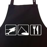 Zoom Produkt-Bild: Angler Triathlon - Grillsch&uuml;rze, Kochsch&uuml;rze, K&uuml;chensch&uuml;rze, Latzsch&uuml;rze mit verstellbarem nackenband und Seitentasche - Die Geschenkidee!