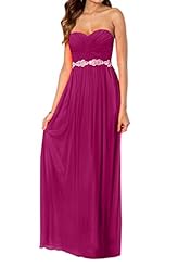 Strapless Chiffon  Evening Dress/Prom Dress  With Rhinestones