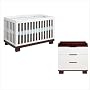 Modo 3 in 1 Convertible Crib Nursery Set in White / Espresso