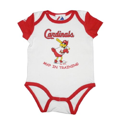 MLB St. Louis Cardinals Baby / Infant One-Piece Bodysuit / Romper / Onesie - White (Size: 6/9)