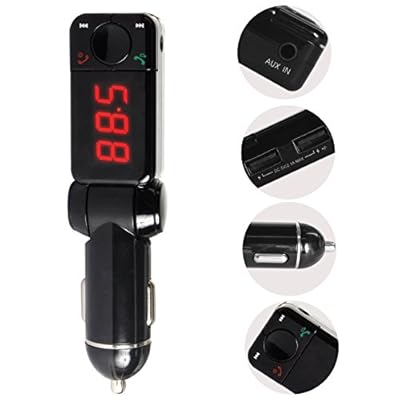 Bluetooth Car Charger, DMG High Performance LED Display Digital Wireless Bluetooth FM Transmitter, In-Car Bluetooth...