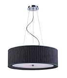 Elk 20216/5 Le Triumph 5-Light Pendant In Polished Chrome - Black Shade And Liner