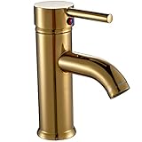 Rozin メッキ洗面台用 蛇口 シングルレバー混合水栓 台所用 じゃぐち