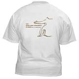 back line drawing White T-Shirt by CafePress