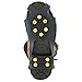 Flammi Stretch Fit Ice & Snow Grips with Anti-slip 10-Studs Traction Cleats over Footwear