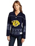 NHL Women's Nashville Predators Fair Isle Fashion Jersey (Navy, Medium)