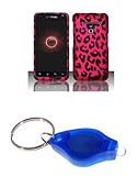 Premium Black and Hot Pink Leopard Design Rubberized Shield Hard Case Cover ....