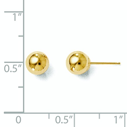 14 Karat Yellow Gold Ball Earrings