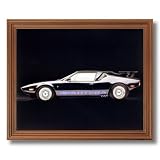 Black Pantera Automobile Car Home Decor Wall Picture Oak Framed Art Print