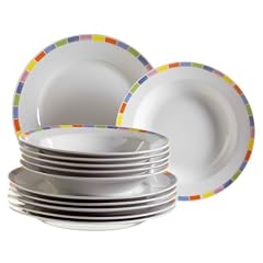 Domestic 921486 Tafelservice Satisfaction 12-teilig mit je 6 Teller tief und flach