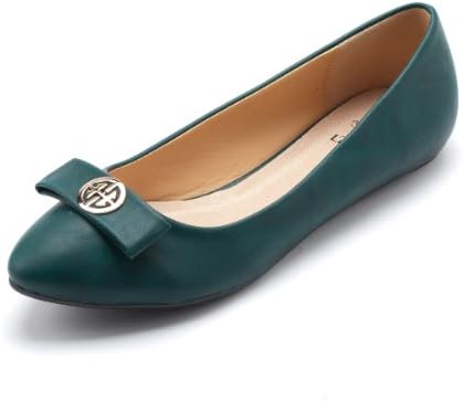 Alexis Leroy Women Super Cute Stylish Ballet Flats Shoes Dark Green Size 6