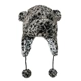 David & Young Faux Fur Animal Print Trooper Hat for Kids