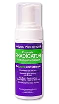Lice & Nit Elimination Mousse, Lice ERADICATOR Spray, Non-Toxic, Natural, 4oz with foam applicator