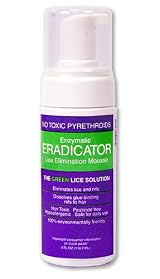 Lice & Nit Elimination Mousse, Lice ERADICATOR Spray, Non-Toxic, Natural, 4oz with foam applicator