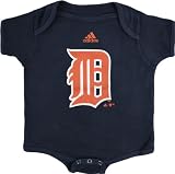 Detroit Tigers Navy adidas Team Logo Newborn/Infant Creeper
