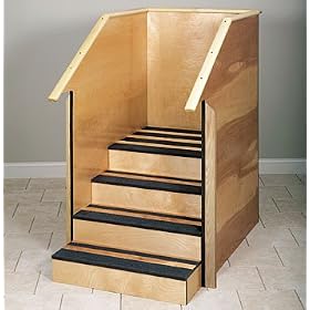 One-sided staircase w/ FULL Sides CLINTON Value SERIES STAIRCASES For Physical Therapy - Exercise Equipment - Fitness Item# 47501