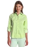 Foxcroft Womens Bold Stripe Blouse