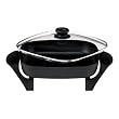 West Bend 72202 12-Inch Electric Skillet with Glass Cover, Black