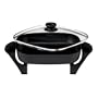 West Bend 72202 12-Inch Electric Skillet with Glass Cover, Black