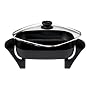 West Bend 72202 12-Inch Electric Skillet with Glass Cover, Black